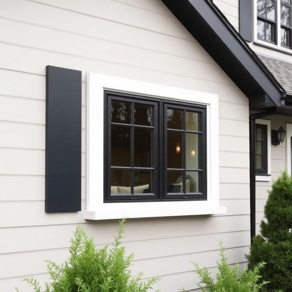 Modern black-frame replacement windows
